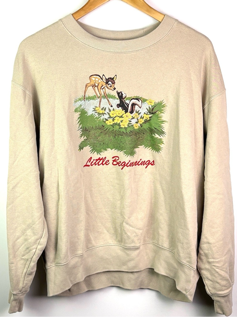 Uniqlo x Disney Bambi and thumper  'Little Beginnings' Graphic Sweatshirt size L